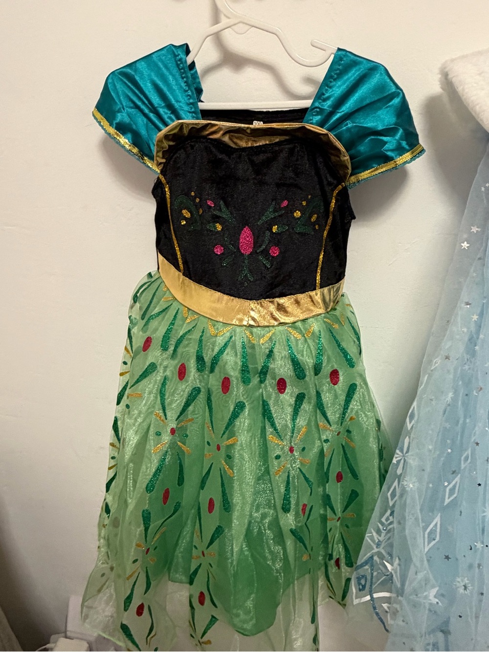 Girls Green and Teal Princess Costume Dress